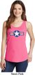 Distressed Air Force Star Ladies Tank Top