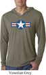 Distressed Air Force Star Lightweight Hoodie Shirt