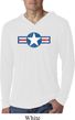 Distressed Air Force Star Lightweight Hoodie Shirt