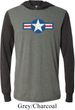 Distressed Air Force Star Lightweight Hoodie Tee