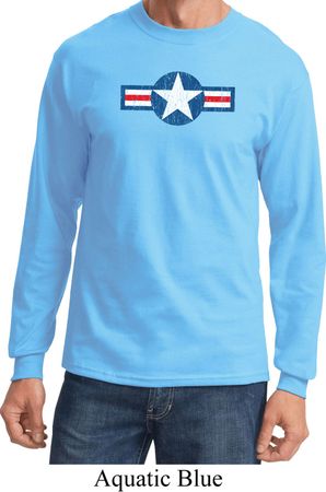 Distressed Air Force Star Long Sleeve Shirt