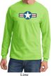 Distressed Air Force Star Long Sleeve Shirt