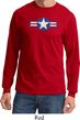 Distressed Air Force Star Long Sleeve Shirt