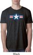 Distressed Air Force Star Mens Burnout Shirt