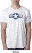 Distressed Air Force Star Mens Burnout Shirt