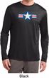 Distressed Air Force Star Mens Dry Wicking Long Sleeve Shirt