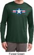Distressed Air Force Star Mens Dry Wicking Long Sleeve Shirt
