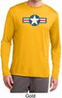 Distressed Air Force Star Mens Dry Wicking Long Sleeve Shirt