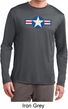 Distressed Air Force Star Mens Dry Wicking Long Sleeve Shirt
