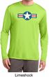 Distressed Air Force Star Mens Dry Wicking Long Sleeve Shirt