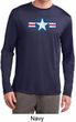 Distressed Air Force Star Mens Dry Wicking Long Sleeve Shirt