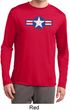 Distressed Air Force Star Mens Dry Wicking Long Sleeve Shirt