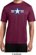 Distressed Air Force Star Mens Moisture Wicking Shirt