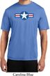 Distressed Air Force Star Mens Moisture Wicking Shirt