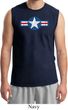 Distressed Air Force Star Mens Muscle Shirt
