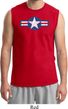 Distressed Air Force Star Mens Muscle Shirt