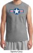 Distressed Air Force Star Mens Muscle Shirt