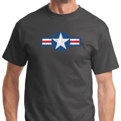 Distressed Air Force Star Mens Shirts