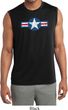 Distressed Air Force Star Mens Sleeveless Moisture Wicking Shirt
