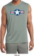 Distressed Air Force Star Mens Sleeveless Moisture Wicking Shirt