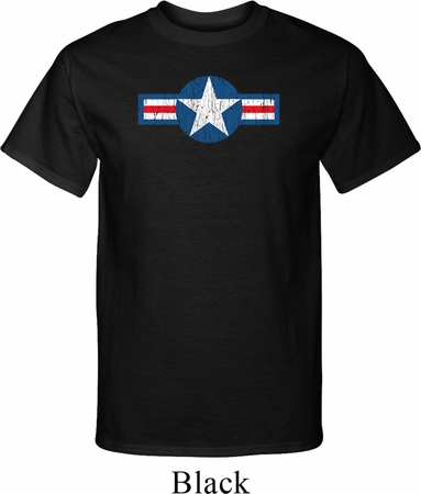 Distressed Air Force Star Mens Tall Shirt