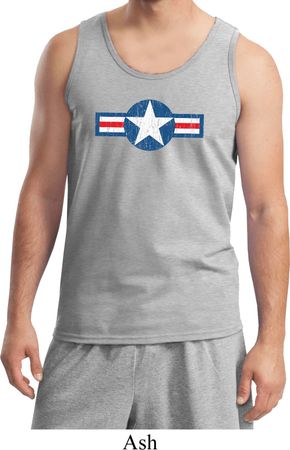 Distressed Air Force Star Mens Tank Top