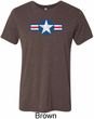 Distressed Air Force Star Mens Tri Blend Crewneck Shirt