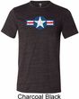 Distressed Air Force Star Mens Tri Blend Crewneck Shirt