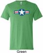 Distressed Air Force Star Mens Tri Blend Crewneck Shirt