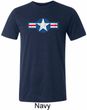 Distressed Air Force Star Mens Tri Blend Crewneck Shirt