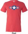 Distressed Air Force Star Mens Tri Blend Crewneck Shirt