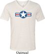 Distressed Air Force Star Mens Tri Blend V-neck Shirt