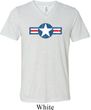 Distressed Air Force Star Mens Tri Blend V-neck Shirt