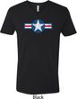 Distressed Air Force Star Mens V-Neck Shirt
