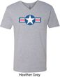 Distressed Air Force Star Mens V-Neck Shirt