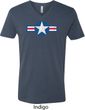 Distressed Air Force Star Mens V-Neck Shirt