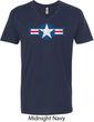 Distressed Air Force Star Mens V-Neck Shirt