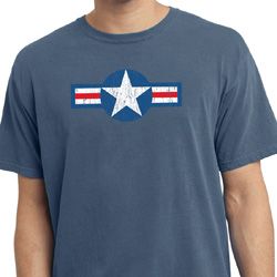 Distressed Air Force Star Pigment Dyed Shirt