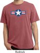 Distressed Air Force Star Pigment Dyed Shirt