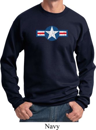 Distressed Air Force Star Sweatshirt