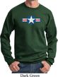 Distressed Air Force Star Sweatshirt