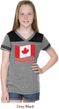 Distressed Canada Flag Girls Football Shirt