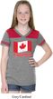 Distressed Canada Flag Girls Football Shirt