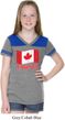 Distressed Canada Flag Girls Football Shirt