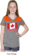 Distressed Canada Flag Girls Football Shirt