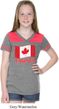 Distressed Canada Flag Girls Football Shirt