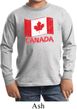Distressed Canada Flag Kids Long Sleeve Shirt