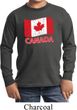 Distressed Canada Flag Kids Long Sleeve Shirt