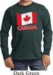 Distressed Canada Flag Kids Long Sleeve Shirt