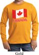 Distressed Canada Flag Kids Long Sleeve Shirt